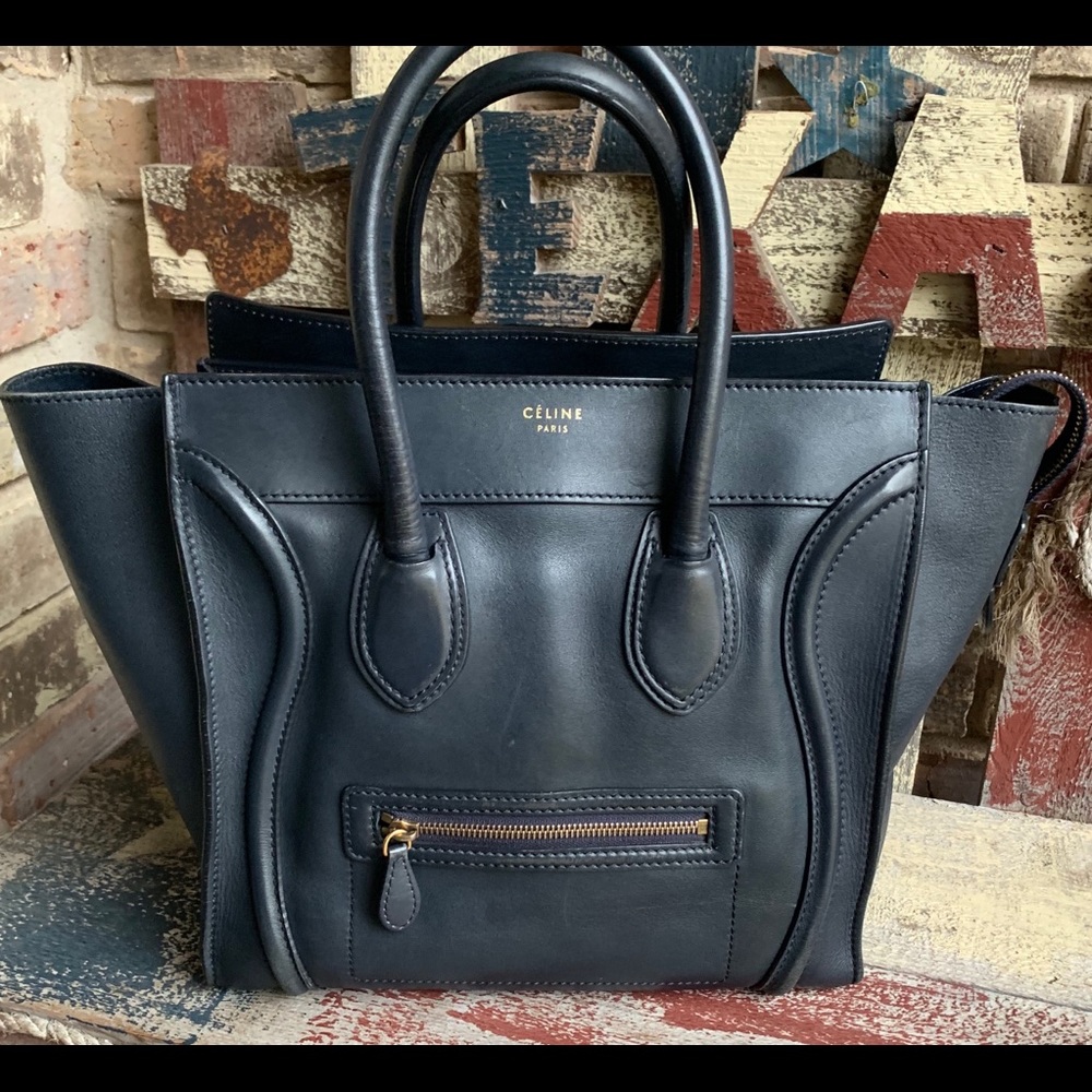 (SOLD) Authentic Celine Mini Luggage Tote
